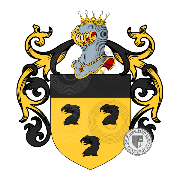 Coat of arms of family Nettoli Becchi   ref: 49561