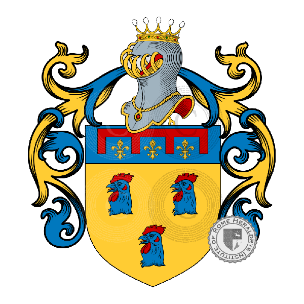 Coat of arms of family Nettoli Becchi   ref: 49562