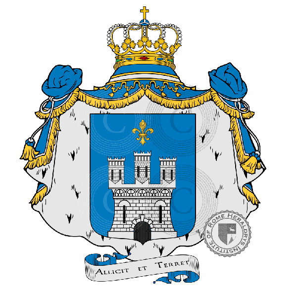Coat of arms of family Castelli