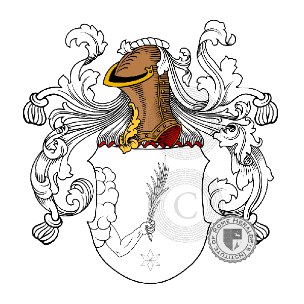 Coat of arms of family Gottfried   ref: 50678
