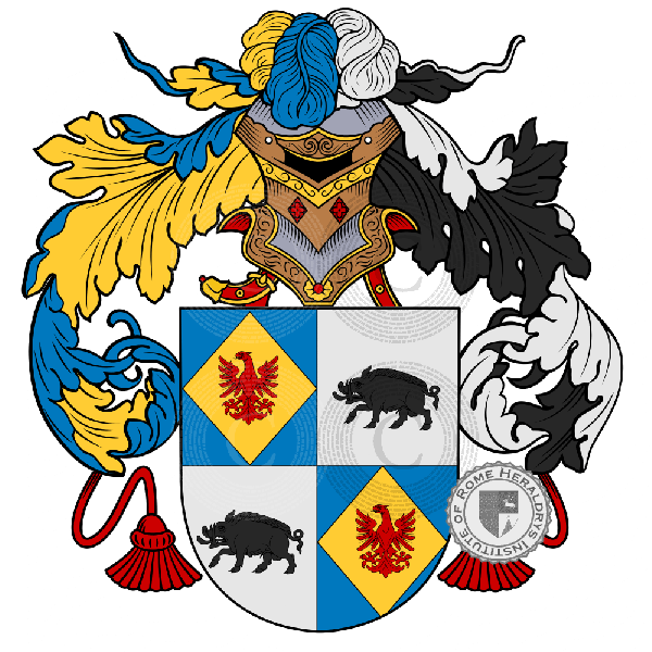 Coat of arms of family Falcó De Belaochaga