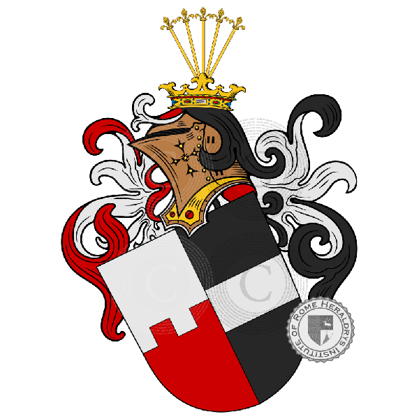 Wappen der Familie Dosten von Erelbach   ref: 51843