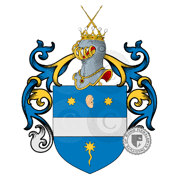 Wappen der Familie Marchesi de Taddei