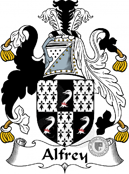 Wappen der Familie Alfrey   ref: 53905