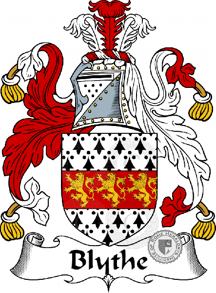 Coat of arms of family Blithe, Blythe, Blythe   ref: 54199