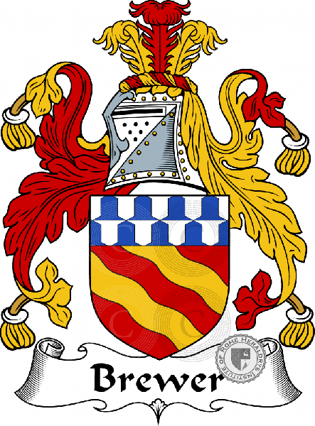 Coat of arms of family Brewer   ref: 54289
