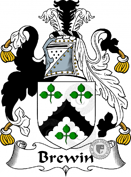 Coat of arms of family Brewin   ref: 54291