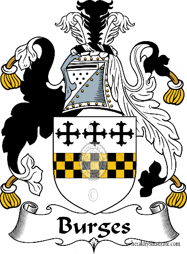 Coat of arms of family Burges   ref: 54356