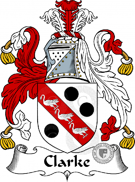 Coat of arms of family Clarke   ref: 54471