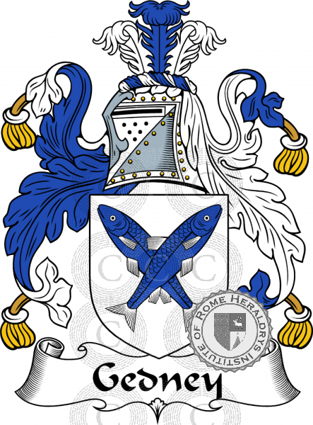 Escudo de la familia Gedney, Gidney, Gidney   ref: 54870