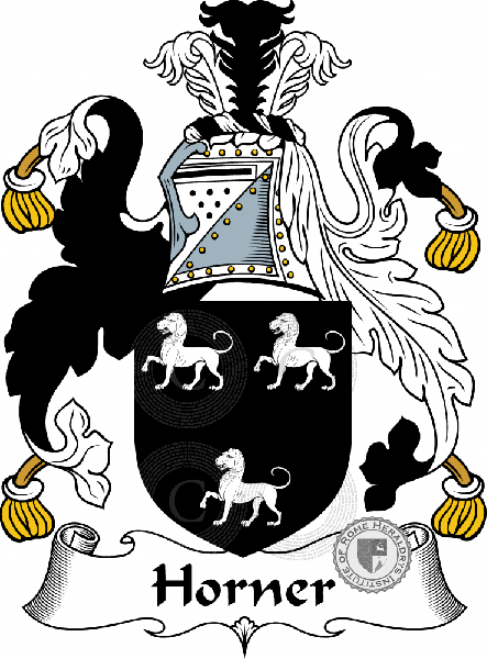 Coat of arms of family Horner   ref: 55201