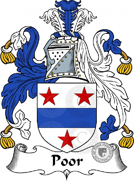 Coat of arms of family Poor, Poore