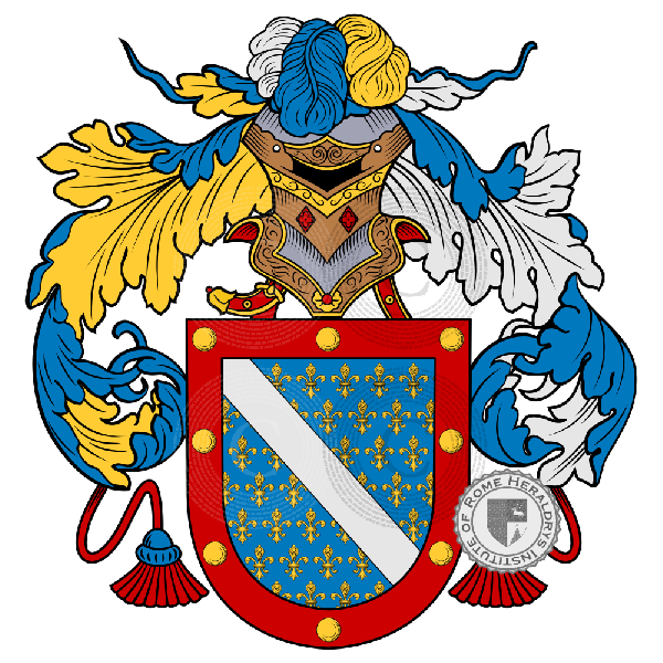 Coat of arms of family França, França, Franqui, Franca, Franco, De Franqui