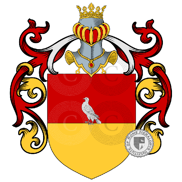 Coat of arms of family Merullo, Merullo, Marullo, Mirulla, Merulli