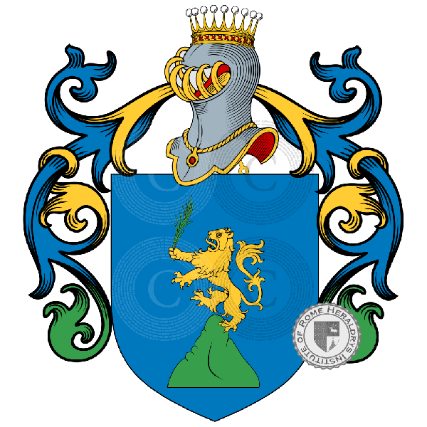 Escudo de la familia Pellione, Peleone, Pelion