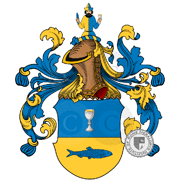 Coat of arms of family Gläser   ref: 57451