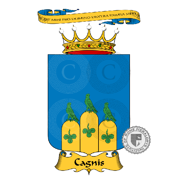 Coat of arms of family Cagnis