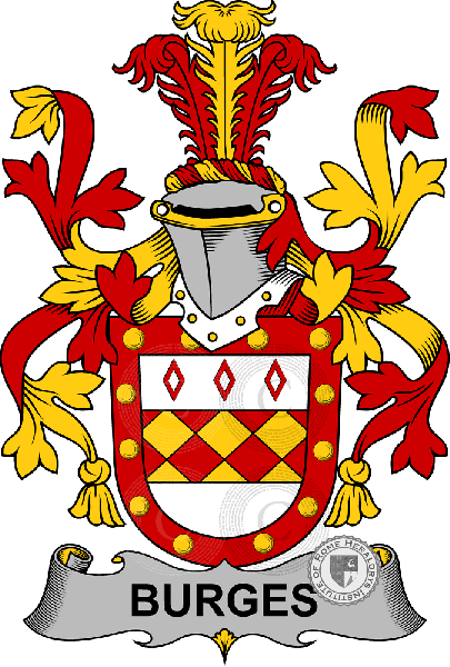 Wappen der Familie Burges   ref: 58198