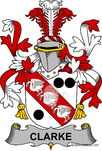 Coat of arms of family Clarke   ref: 58260