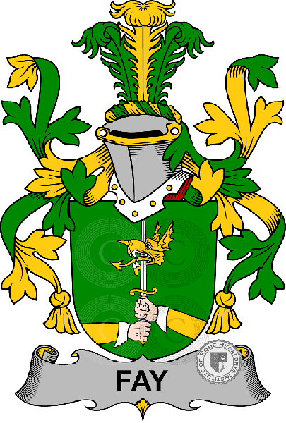 Coat of arms of family Fay, O'Fee, O'Fee   ref: 58460