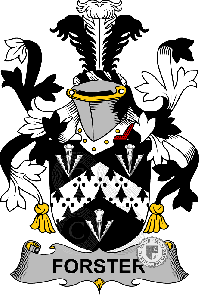 Coat of arms of family Forster   ref: 58518