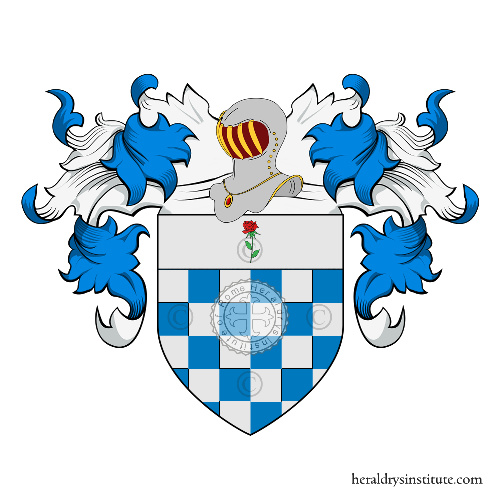 Coat of arms of family Rege Tesauro   ref: 3333