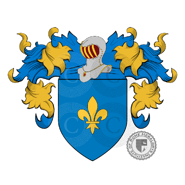 Coat of arms of family Fiorio   ref: 3813