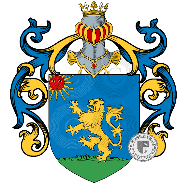 Escudo de la familia Amodio, Amideo, Omodei, Amidei   ref: 883825
