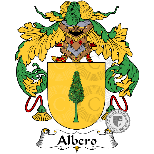 Coat of arms of family Albero
