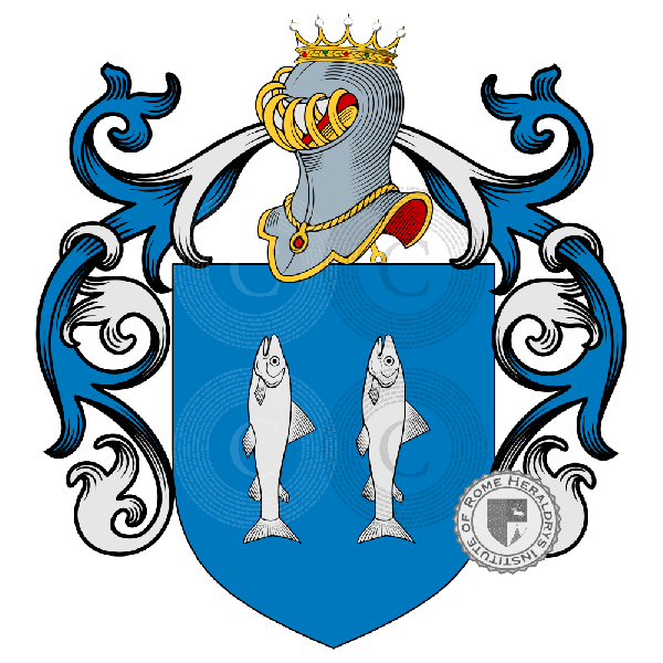 Coat of arms of family Mancini de Lucij, Lucij
