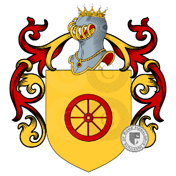 Escudo de la familia Rodeglia, Della Roteglia, Rotegli, Roteglia
