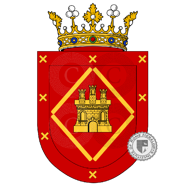 Escudo de la familia Navas, Navaz (Espanha)