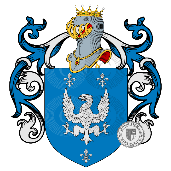 Escudo de la familia Nozzanesi, Mozzanesi, Da Nozzano, Nozzano, Mozzano