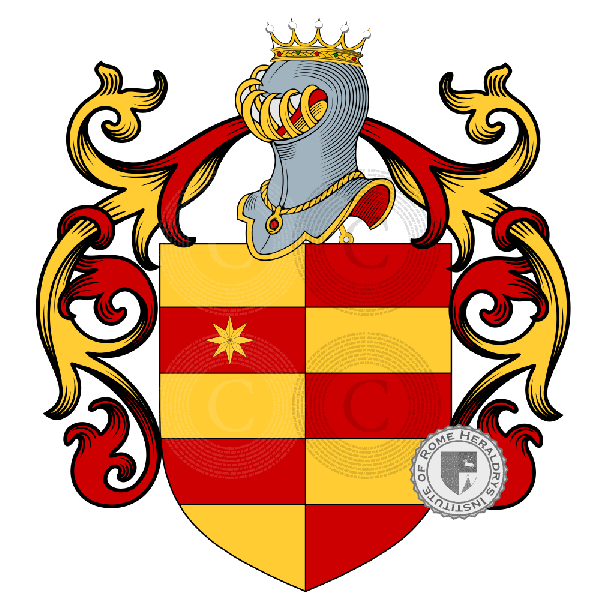 Coat of arms of family Serraglio