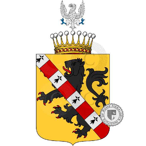 Escudo de la familia Montbel, Mombello, Mombel, Mombelli