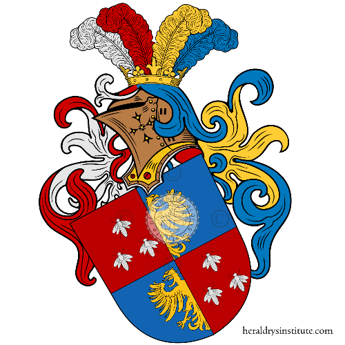 Coat of arms of family Miorini, Miorini Edler Von Sebentenberg