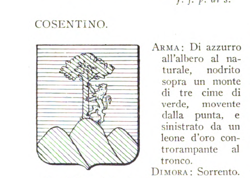 Coat of arms of family Cosentino