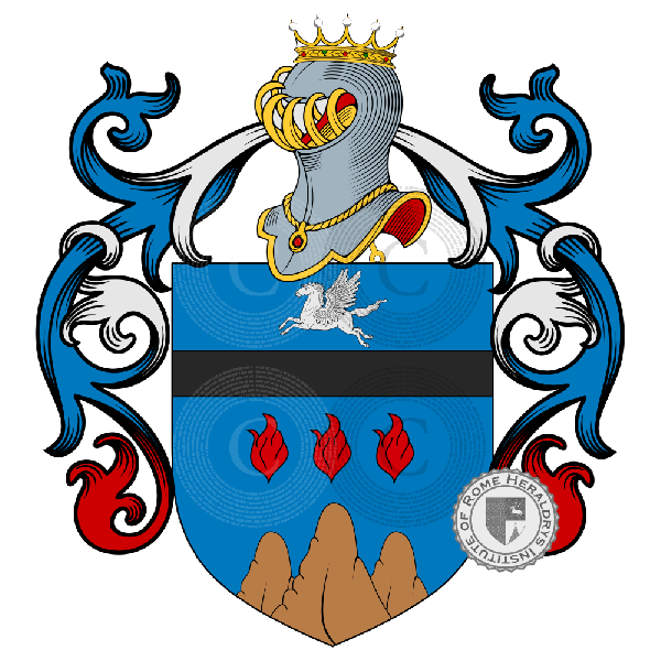 Wappen der Familie Barberi   ref: 885330