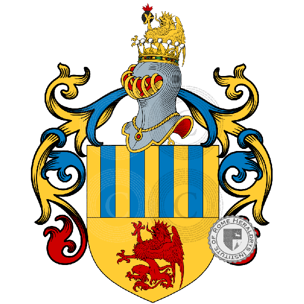 Escudo de la familia La Monaca, Delle Monache, Lo Monaco