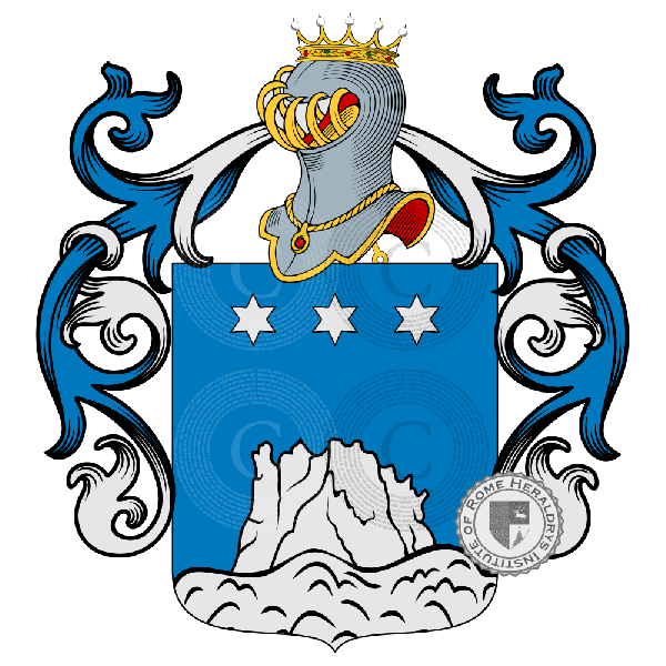 Coat of arms of family Rèau, Reaud, Reau