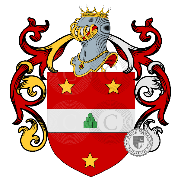 Coat of arms of family Montagna