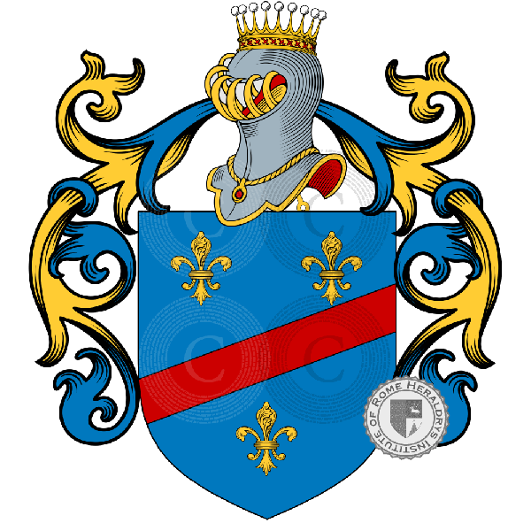 Coat of arms of family Ranieri, Ranieri Bourbon del Monte