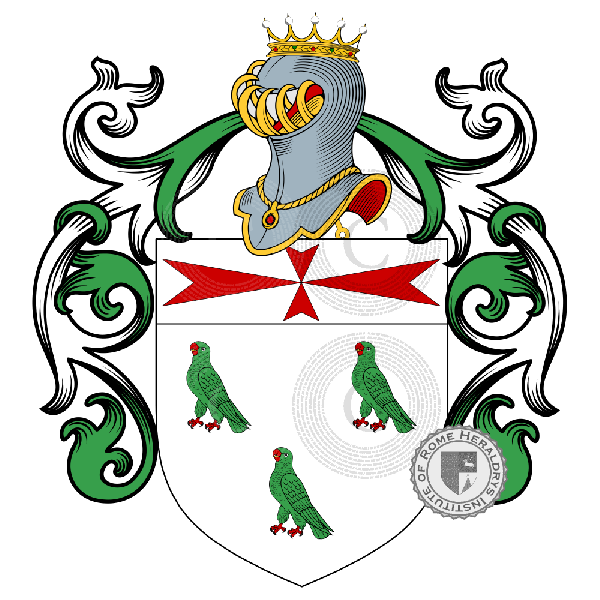 Wappen der Familie Pappagalli, Pappagallo