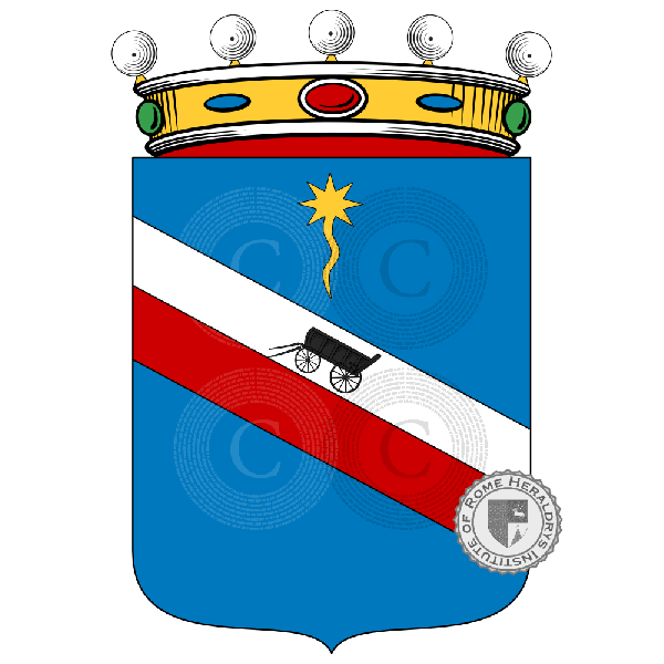 Coat of arms of family Carraro   ref: 885989
