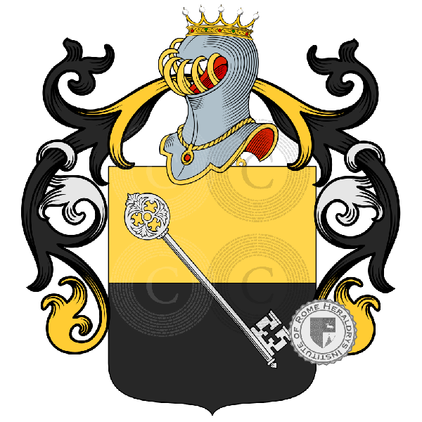 Coat of arms of family Chiave, Dalla Chiave, Della Chiave, Dalla Chiave, Della Chiave   ref: 886006