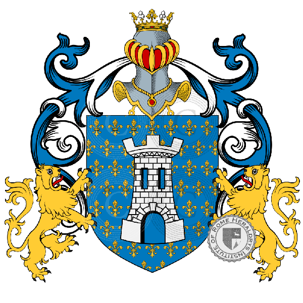 Coat of arms of family De Gestas, De Gestas de Lesperoux, Gestas, Gestas de Betous et Lesperoux